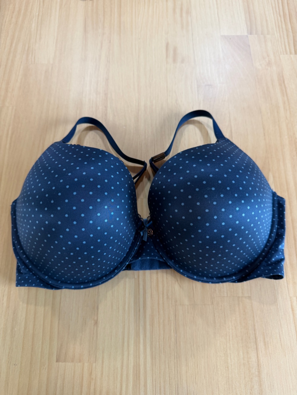 Victoria's Secret Navy Polka Dot Push-Up Bra B6